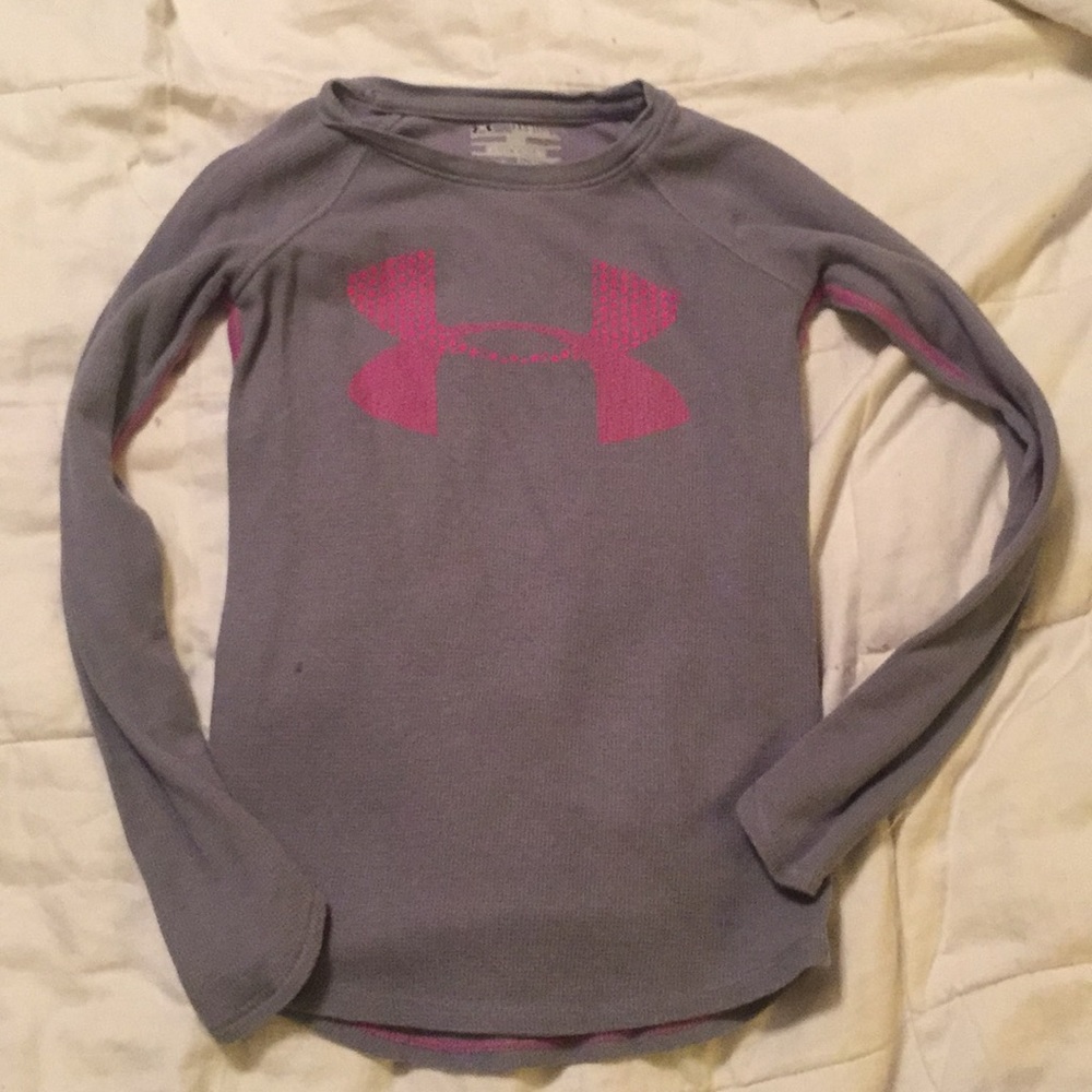 Under Armour Loose Henley in Grey Size YXS